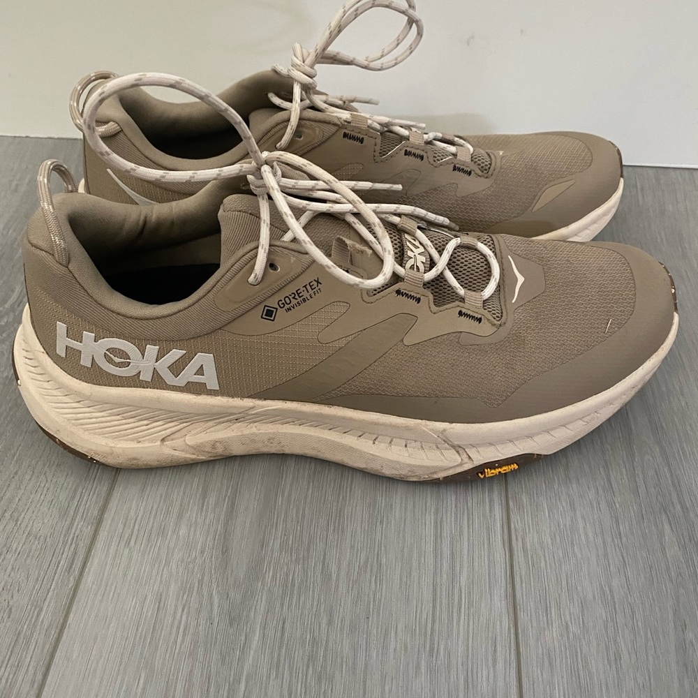 Hoka Transport GTX Womans Sneaker Athletic Shoes Dune Eggnog Size 11B